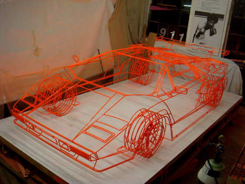 Illustration for article titled Artist Creates Wireframe Lamborghini Countach